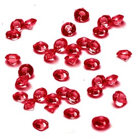100 Wedding Event Table Scatter Crystals in Crimson Red Grade A - (6.5mm)