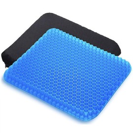 1Pc Honeycomb Gel Seat Cushion With Free Cloth Cover, Pressure Relief Cushion For Office Chair, Car Seat, & Wheelchair (Breathable)
