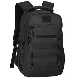CREATOR Military Tactical Backpack for Men Mini Daypack Small Tactical Assault Bag for Hunting Camping Trekking (Black-15L)