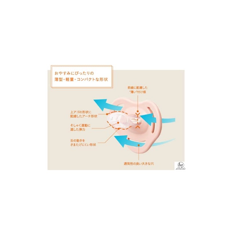 kiruche Pacifier, Newborn, Hygienic Disinfection Case Included, Nook, Pacifier, Hard