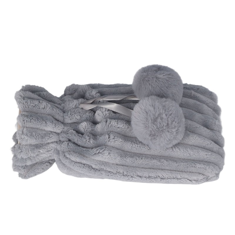 Hot Water Bag PVC Plush Fabric Cover Wide Mouth Design