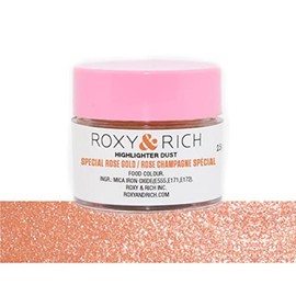Roxy & Rich Highlighter Dust Food-Decoration Powder Color - Special Rose Gold 2.5 Grams