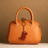 NEWGOCRAFT Cute Dinosaur Keychain Charms Cute Dinosaur Genuine Leather Metal