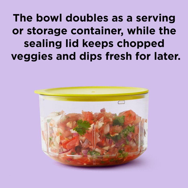 Chef’n VeggiChop Manual Hand-Powered Food Chopper and Processor, Chops Vegetables,