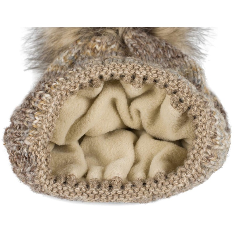 styleBREAKER Unisex Knitted Bobble Hat Colourful Patterned with Alpaca Content