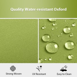 HOMELYSIAN Outdoor Chair Cushions Set of 4, 18.5 x 16 Inch Patio Chair Cushions for Outdoor Furniture, Water Resistant, Non-Slip Ties (Grass Green)