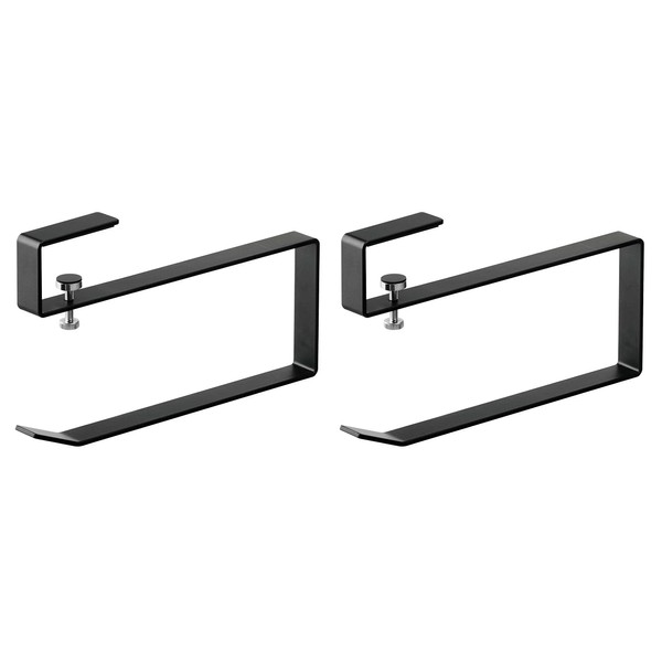 Yamazaki 5890 Floating Long Hanger Set of 2, Black, Approx. W2 x D 8.9 x H 4.9 inches (22.5 x 12.5 cm) (per Hanger) Tower Easy Installation, Entrance Storage, 2 Pieces