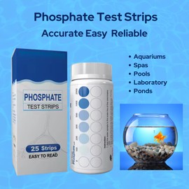 Aquarium Phosphate Test Strips - for Fresh/Salt Water Aquariums, Pools, Spas, Lab Grade, for Professional Or Home Use - Fast & Accurate Results - 4 Pack