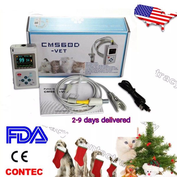 CONTEC US seller CMS60D Veterinary Pulse Oximeter SpO2 PR monitor