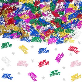 Multicolour Birthday Confetti Star Shape Table Scatters Confetti for Birthday Decorations Party Supplies Sets