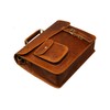 Jaald 13" leather messenger bag laptop case office briefcase gift