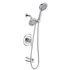 Replacement for Moen Shower Faucet Trim Kit, High Pressure Dual Shower Combo, Shower Handle& Tub Spout, (Valve& Catridge Not Inclued), Chrome