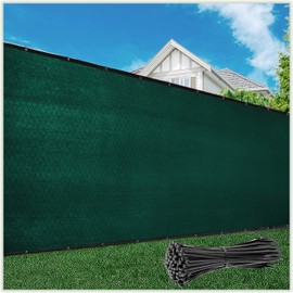 ColourTree Customized Size Green 4' x 13' Fence Screen Privacy Screen - Commercial Grade 170 GSM - Heavy Duty - Cable Zip Ties Included