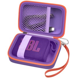 Funda de transporte compatible con JBL Go 4 – Caja de altavoces Bluetooth portátil Pro Sonido, también para mini altavoces inalámbricos Go 3/Go3 Eco/Go2 impermeables, color morado