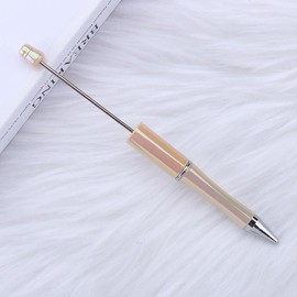7 Pens  UV Opal  Beadable Pens WHOLESALE BULK Beaded Ballpoint Pen 1.0mm Medium Suitable for DIY with Beads and Focals Ships from California Writing Tools Stationery:_68 Caramel 1N_7 PCS