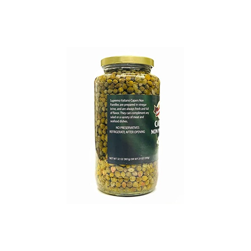 Supremo Italiano Capers, Non Pareilles, 32 Oz (22 Oz Drained)
