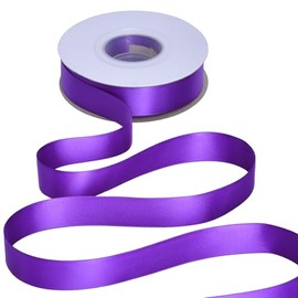 Ribest Purple Double Faced Satin Ribbon, 7/8 Inch 25 Yard Ribbon for Crafts Gift Wrapping Hair Bows Wedding Party Decoration Bouquet
