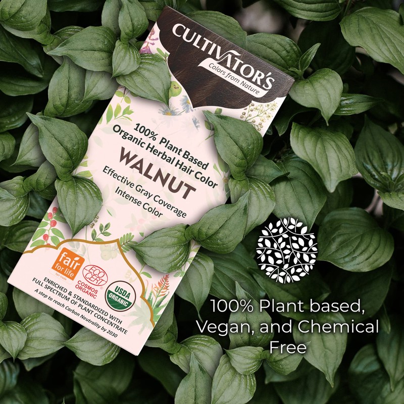 Cultivator's Organic Herbal Hair Colour - Walnut 100g