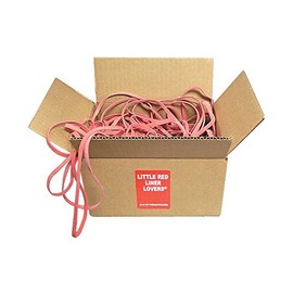 Little Red Liner Lovers Trash Can Rubber Bands. Case of 144