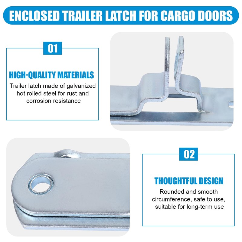 Trailer Cam-Action Hasp Lock Mechanism - Enclosed Trailer Door Latch