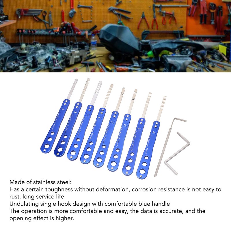 8Pcs Pickup Tool Stainless Steel High Accuracy Single Hook Pick