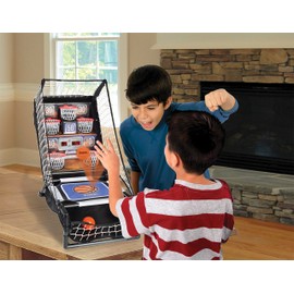 Franklin Sports Basketball Arcade Game - Table Top Bounce A Bucket Shootout - Indoor Electronic Basketball Gameroom Game for Kids