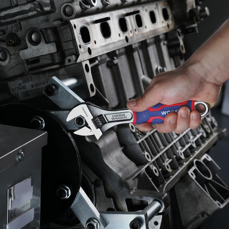 WORKPRO 3-piece Adjustable Wrench Set, Cr-V Wide Jaw Wrench With