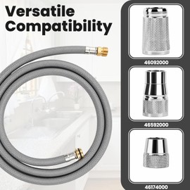 48293000 Shower Hose Extendible Tap Hose 1500 mm with Weight Ball and 3 Adaptors Part No. 48293000