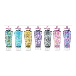 Holographic Glitter Face and Body Gel 7 Pack Cosmetic Glitter, Body Glitter, Hair Glitter, Festival Gel