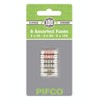 PIFCO Fuse Pack - Assorted 6 Pack, 2 x 3A,