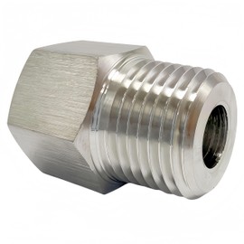 Closmos 304 Stainless Steel Pipe Fitting，Converter Adapter，M20*1.5 Female to 1/2" NPT Male, 1 Pcs