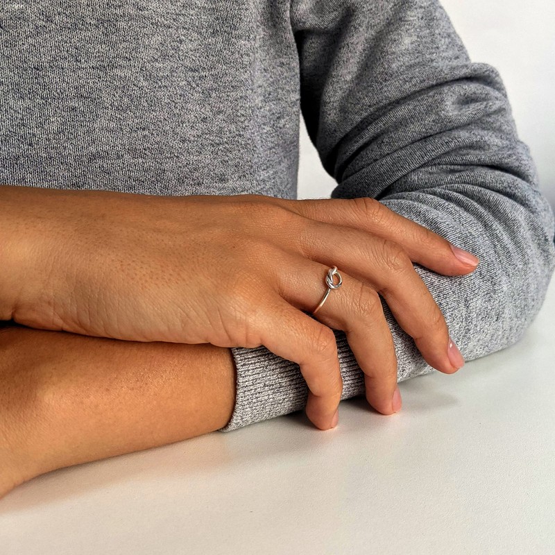 Silverly Women's .925 Sterling Silver Make A Wish Love Knot