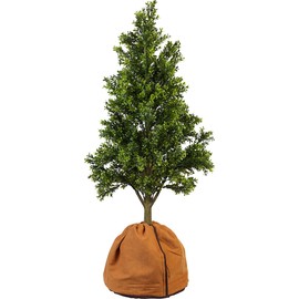 Royal Gardineer Pot Covers: Thermal Pot Protector for Plants, 40 x 40 cm, with Drainage, Brown (Hood Fleece, Winter Protection, Greenhouse)