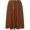 Ulla Popken Women's PU Calf Length Skirts, Earth