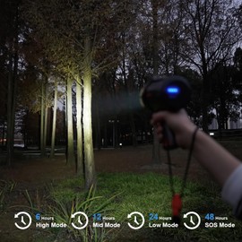 GOODSMANN Spotlight up to 2000 Lumen Marine Spotlight Waterproof Rechargeable Spot Lights Handheld Flashlight for Boats 9212-89203-01A