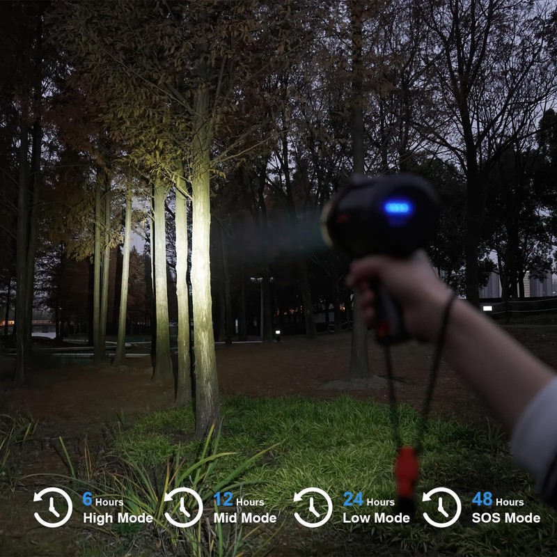 GOODSMANN Spotlight up to 2000 Lumen Marine Spotlight Waterproof Rechargeable