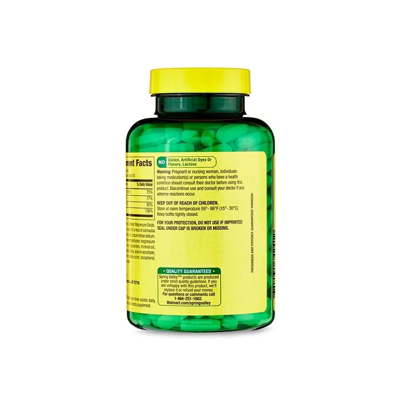 Spring Valley Calcium, Magnesium & Zinc Plus Vitamin D3 Coated
