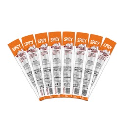Wenzel’s Farm Spicy Sticks │Made in the USA Snack Sticks│ Flavorful, Natural Smoked │ High Protein, Low Carb │ No MSG, Fillers, Binders, Artificial Colors │ Gluten Free | 16 sticks (8 packs of 2)