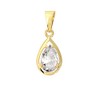 NKlaus Zircon White Tear Drop Pendant 333 8 Carat Gold