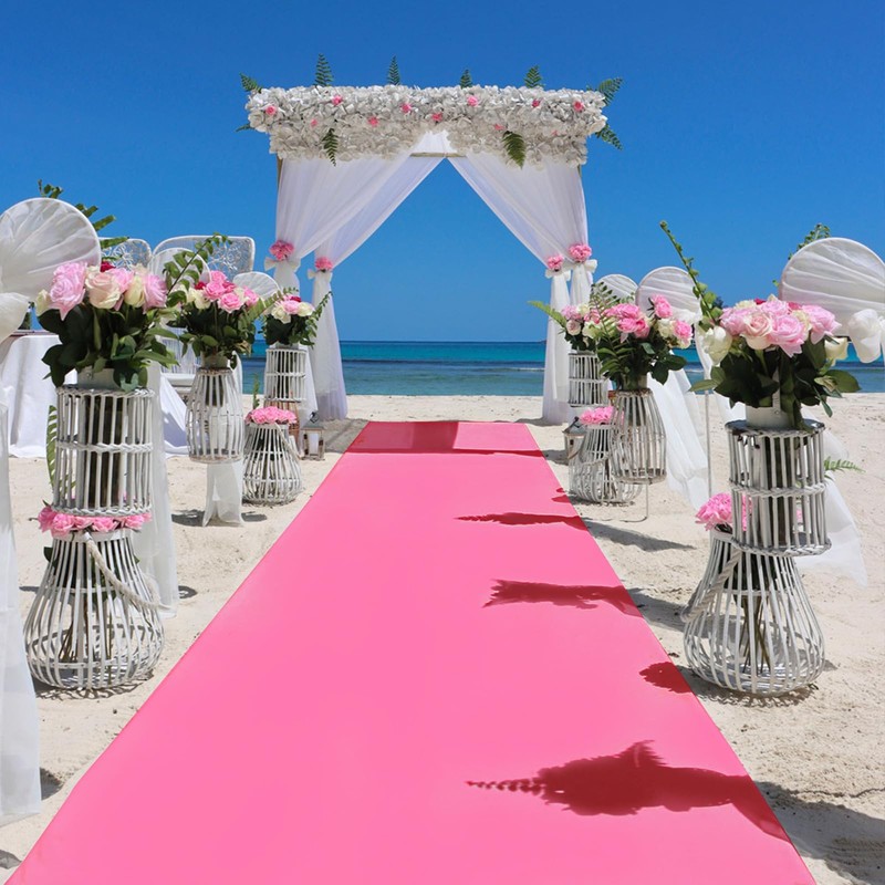 Pink Carpet Runner for Party, Premium 160 GSM Felt Non-Woven