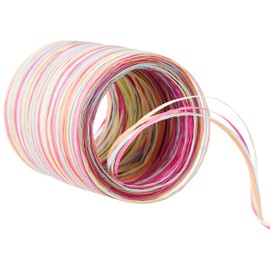 C.E. Pattberg Raffia Multicolour Orange-Green-Lilac Purple-Blue Ribbon, 55 Yards Gift Ribbon for Wrapping Presents, 5-Strand Ribbon for Gifts, Accessories for Decorating and Handicrafts