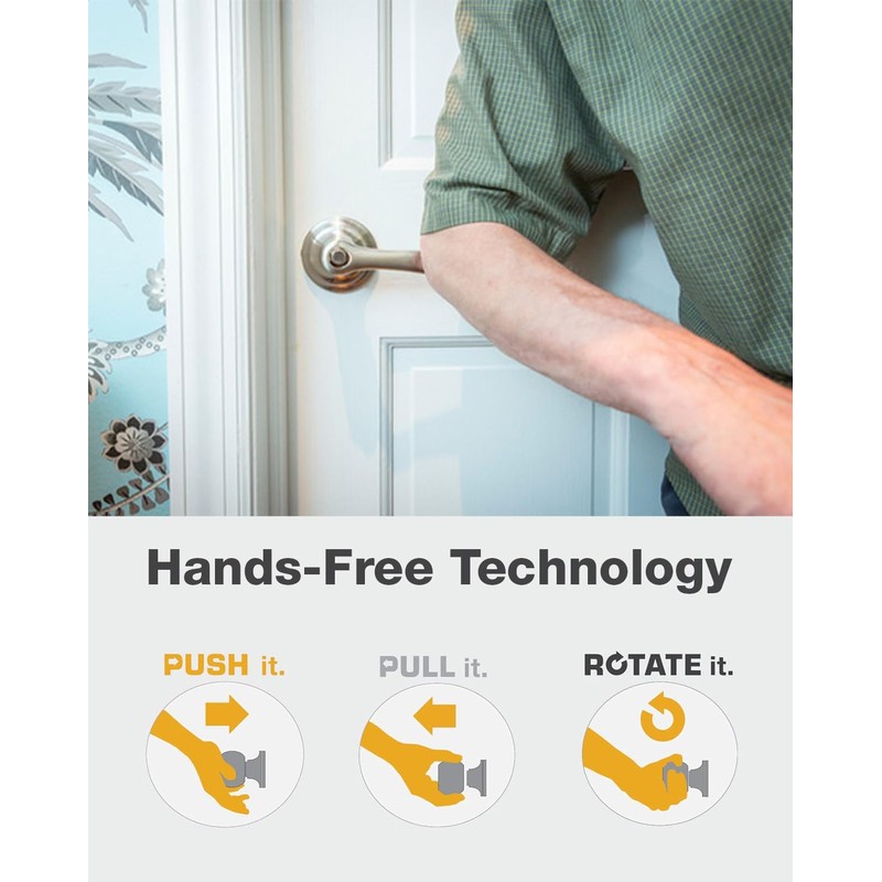 BRINKS - Alwood Modern Front Door Keyed Entry Lever, Satin