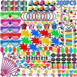 nicknack Party Bag Filler, 200pcs Birthday Loot Bag Fillers, Party Fillers Prizes, School Rewards Classroom Prizes for Kids Children