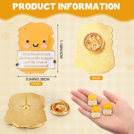 Ferreve 40 Pcs Positive Enamel Pins Back to School Gifts for Student Inspirational Alloy Chicken Nuggets Pin for Employee