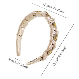 scicent Headbands Make Up Party Wedding Hair Accessories Fashion Head Band Adult Women Elegant Hair Band for Girl Bling Glitter Beaded Hairband for Costume Wide Head Hoop - 29010