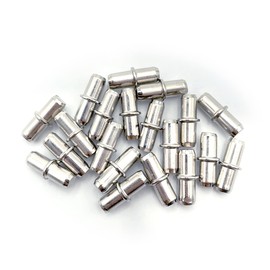 LICQIC 16 Pcs Shelf Pins, Metal Shelf Support Pegs for 5 mm Hole, Shelf Brackets for Cupboard Cabinet Furniture Kitchen Wardrobe Shelves, Style 1, Fits 5 mm Hole