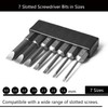 7 Pieces Slotted Bit Set 1.6-6.0mm Flat Head Screwdriver Bits