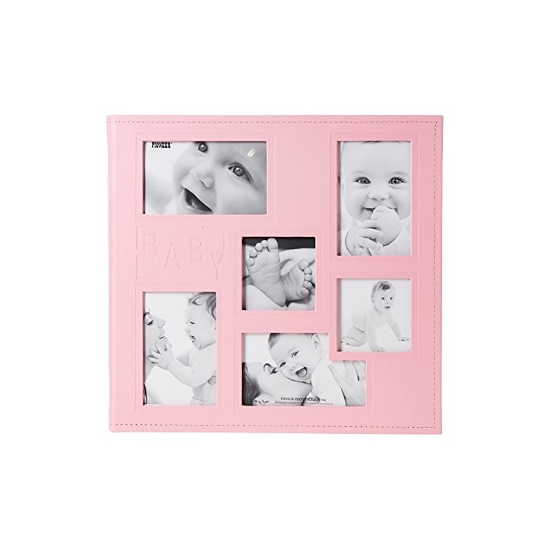 Pioneer MB-10COLB 12"X12" Baby Sewn Collage Frame Leatherette Post Bound