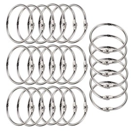 Book Rings, Key Rings Pack of 50 Metal Rings Loose Leaf Book Rings Binder Key Ring Small Connector Shower Curtain Rings Key Rings 35 mm Ring Binding