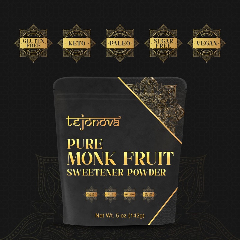 tejonova Monk Fruit Sweetener, 5 oz, Monk Fruit Extract Powder,